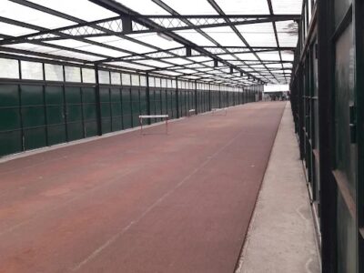 Vista della pista di atletica dello Stadio Paolo Rosi tra gli impianti sportivi Acqua Acetosa